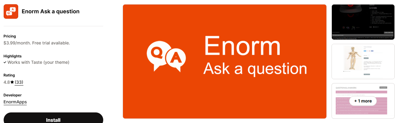 #20. Enorm Ask a question